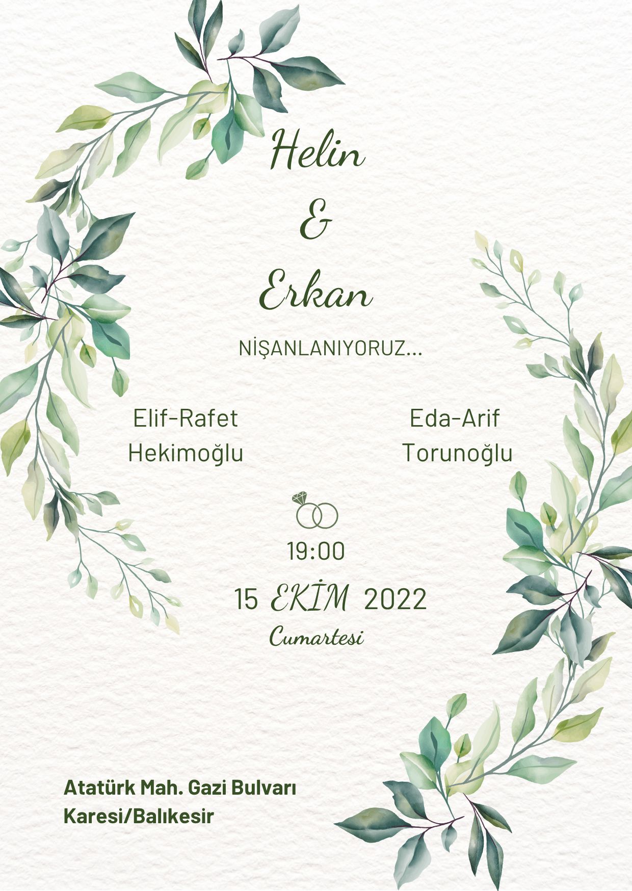 Helin & Erkan Nişan